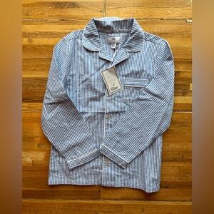 Petite Plume French Blue Seersucker Pajama Top New Size 8